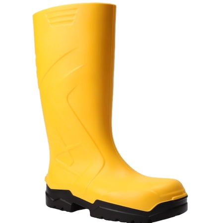 Rdi Footwear Polyurethane Polytech Steel Toe Boots, Yellow/Black, 12 PR FW 5495